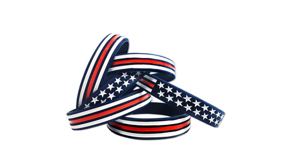 Thin Blue Line Red, White, Blue American Bracelet, 8 Inch, Red/white/blue - RWB-AM-BR