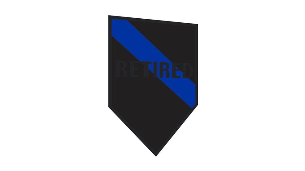 Thin Blue Line Retired Sticker, 4 X 6 Inches, Thin Blue Line - TBL-S-RETIRED-46