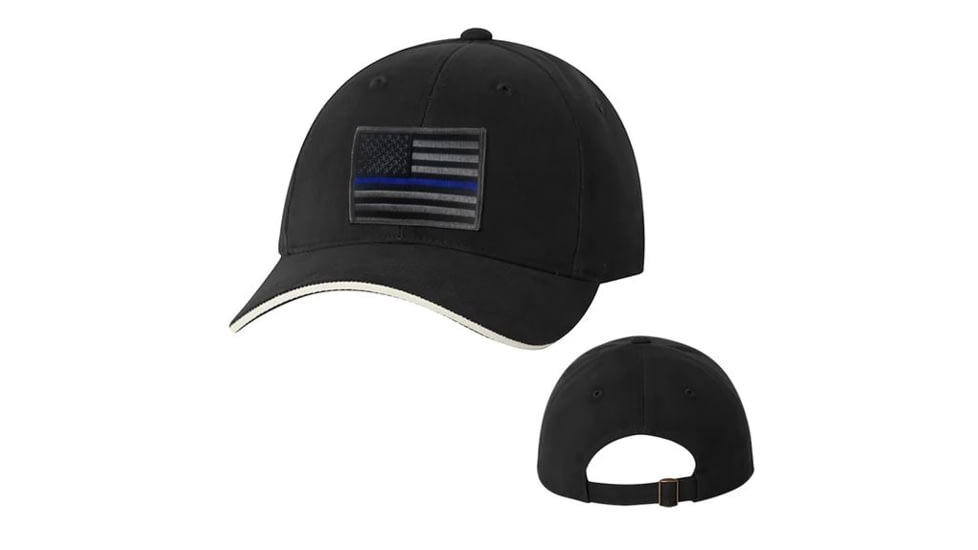 Thin Blue Line Slide Buckle, Subdued Hat - , Thin Blue Line - SLIDE-SUBDUE-BLACK