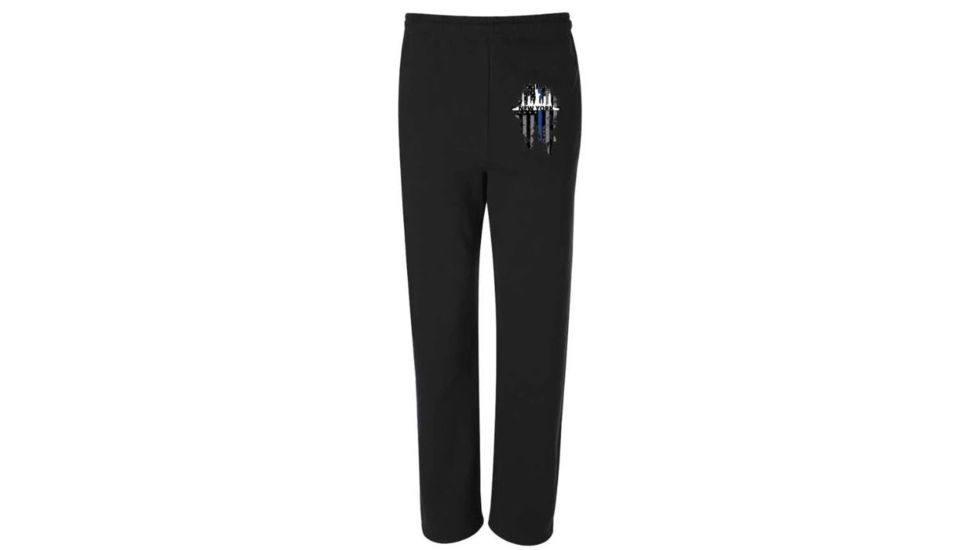 Thin Blue Line Sweatpants, New York, Black - NYC-TBL-SPANTS-BLK-XXL