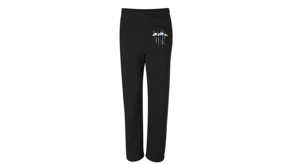 Thin Blue Line Sweatpants, Vegas, Black - VEGAS-TBL-SPANTS-BLK-L