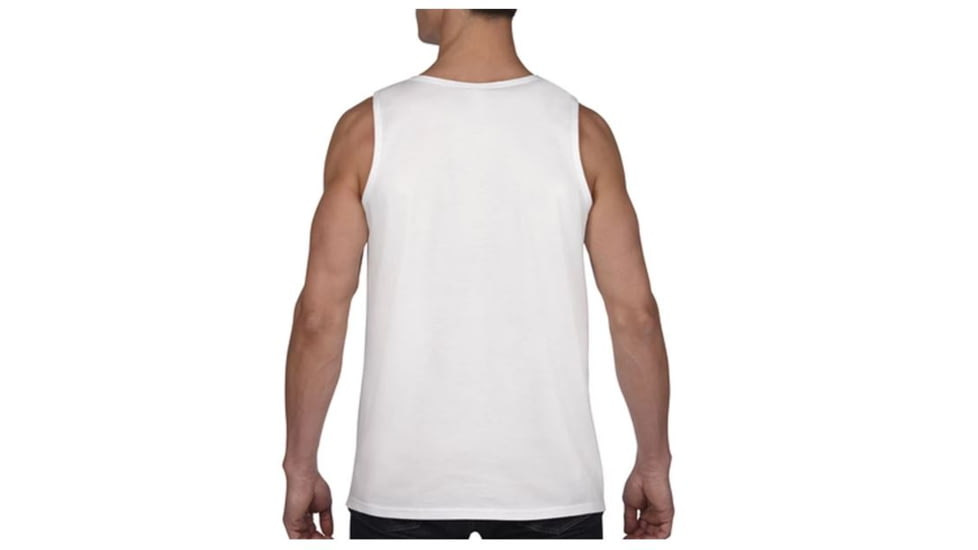Thin Blue Line Tank - Thin Red Line Skull - REDPUN-TANK-WHITE-XXL