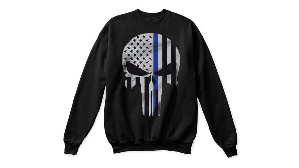 Thin Blue Line Tbl Crewneck Skull - TBL-CREW-SKULL-XXL