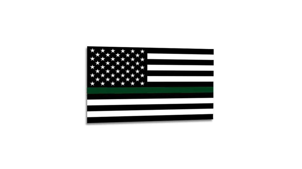 Thin Blue Line Thin Green Line Stickers, 2.5 X 4.5 Inches - TGL-S-AMERICAN-2545