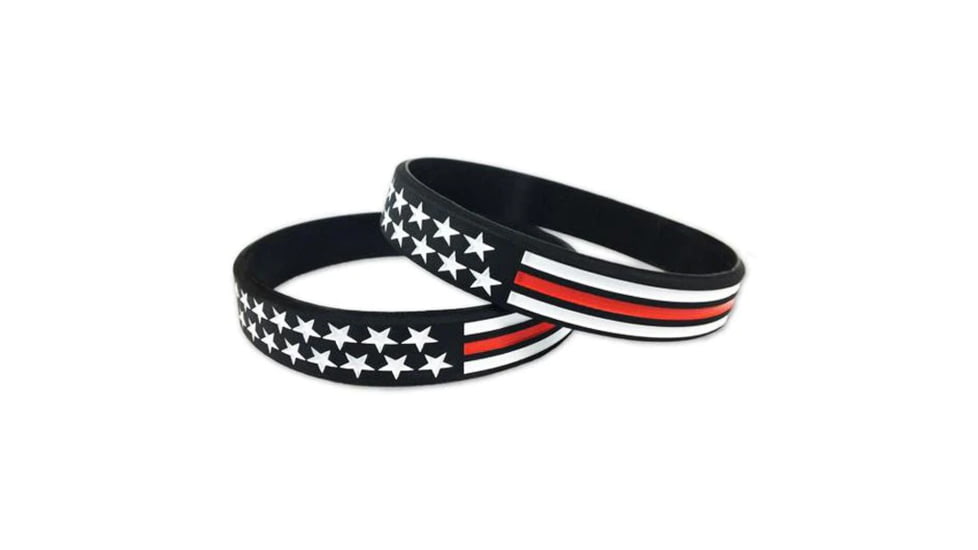 Thin Blue Line Thin Red Line American Flag Bracelet, 8in, TRL-AM-BR-8