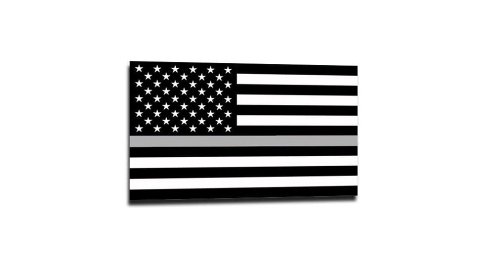 Thin Blue Line Thin Silver Line American Sticker, 4 X 6 Inches - TSL-S-AMERICAN-46