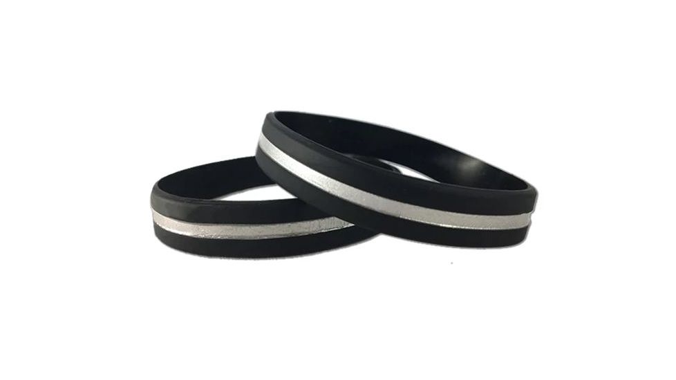 Thin Blue Line Thin Silver Line Bracelet, 8 Inch - TSL-BR