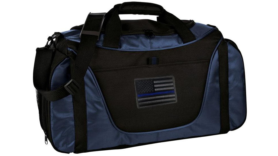 Thin Blue Line Two Tone Duffel, Subdued, TBL-TT-DF-BLK-SD