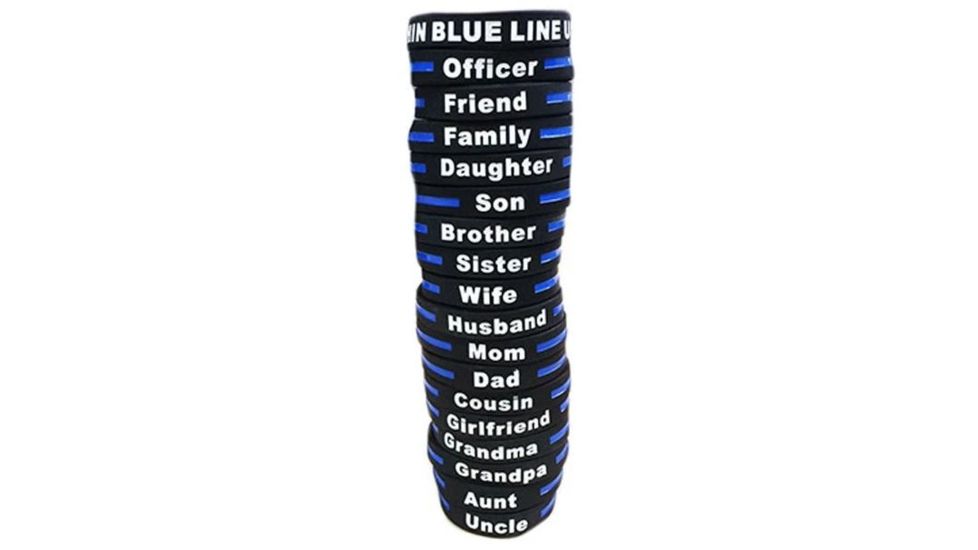 Thin Blue Line Usa Bracelet, 8 Inch, Thin Blue Line - TBL-USA-BR