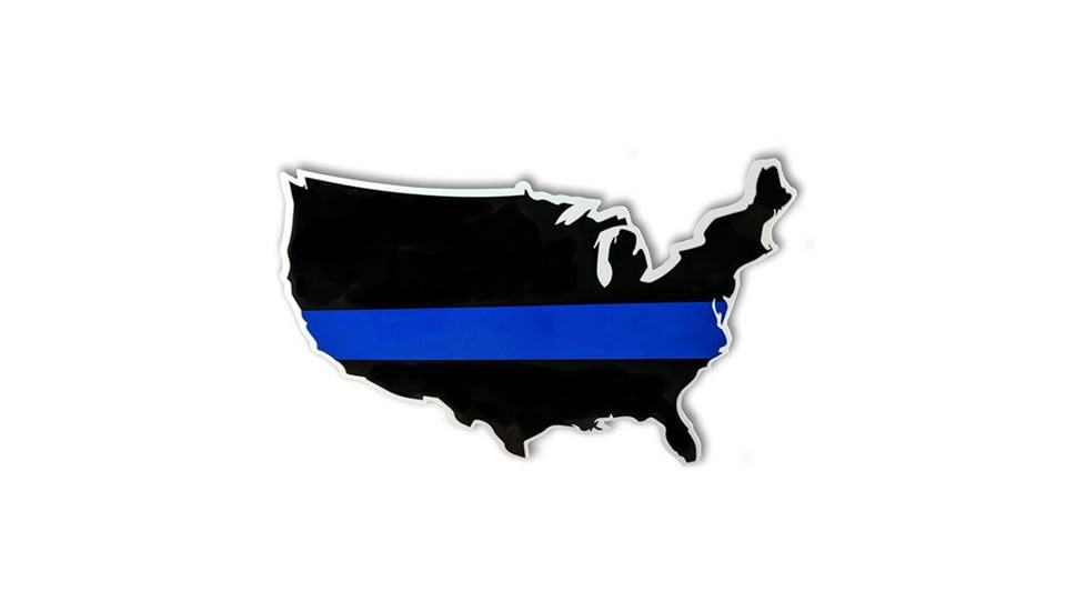 Thin Blue Line Usa Outline Sticker - , Thin Blue Line - TBL-S-USA