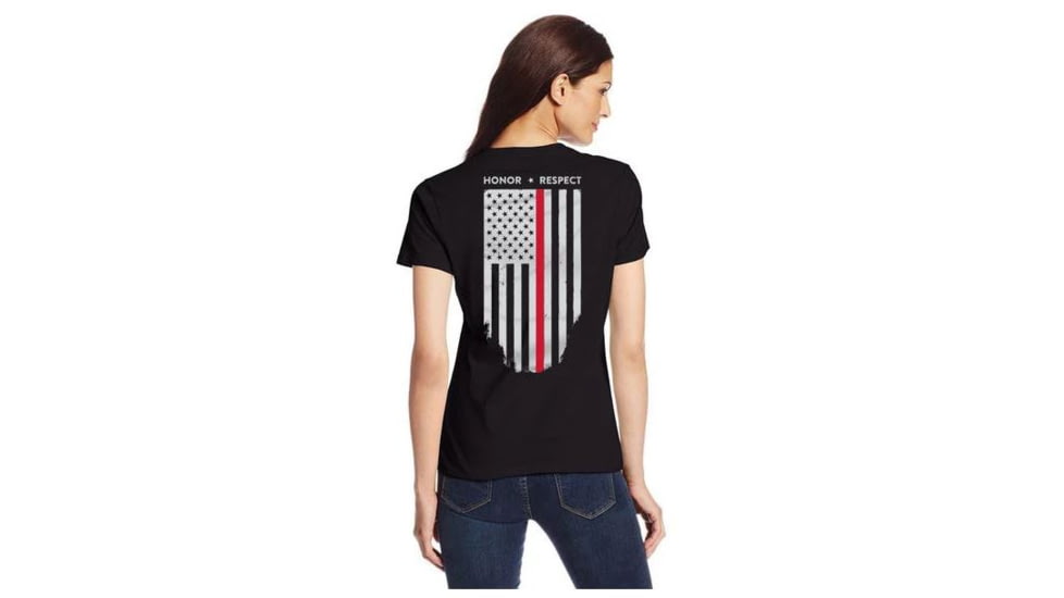 Thin Blue Line Women's T-shirt - Honor/respect Thin Red Line - TRL-WOM-BLACK-XXL