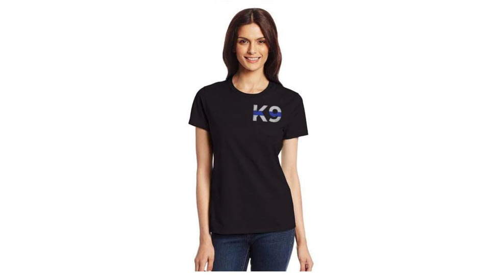 Thin Blue Line Women's T-shirt - K9 - WOMEN-K9-BLACK-XXL