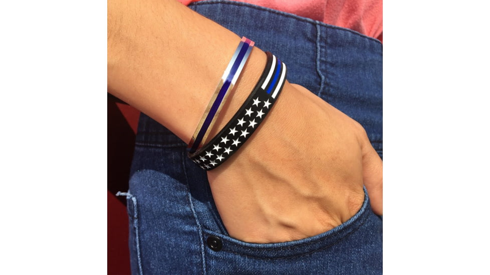 Thin Blue Line Womens Bangle, Thin Blue Line - BANGLE-TBL-LARGE