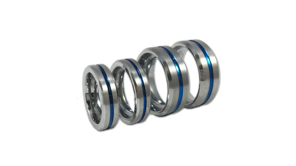 Thin Blue Line Womens Ring, Tungsten, Thin Blue Line - WOM-RING-TUNG-8
