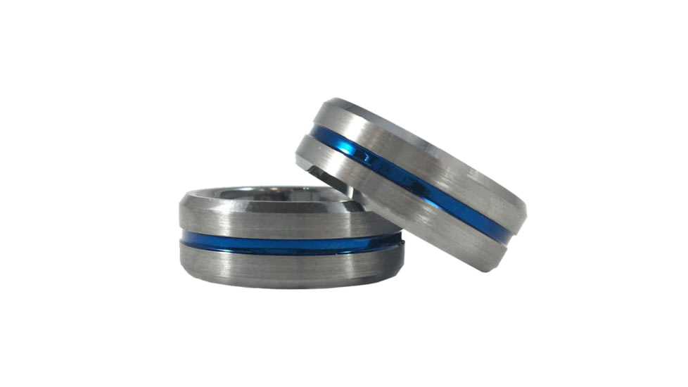 Thin Blue Line Womens Ring, Tungsten, Thin Blue Line - WOM-RING-TUNG-8