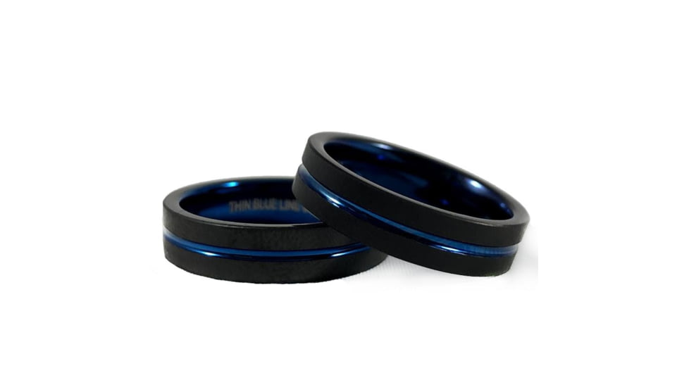 Thin Blue Line Womens Ring - WOM-RING-TBL-BLACK-105