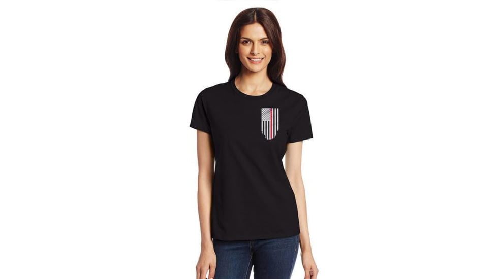 Thin Blue Line Womens T-shirt - Honor/respect Thin Red Line - TRL-WOM-BLACK-LARGE
