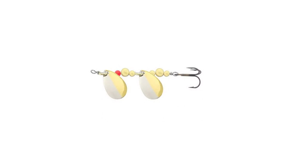 Thomas Fishing Lures Double Spinn In-Line Spinner, 1 3/4in, 1/5 oz, Nickel/Gold, S500NG
