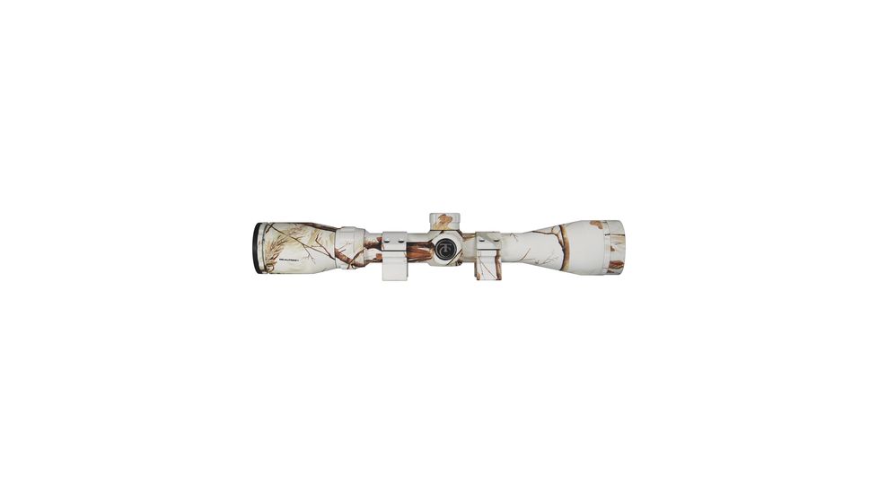 Thompson Center Predator Rifle Scope, 3-12x40mm, w/ Rings, 1in, Centerplex Reticle, Realtree Hardwoods Snow Camouflage, 35008355