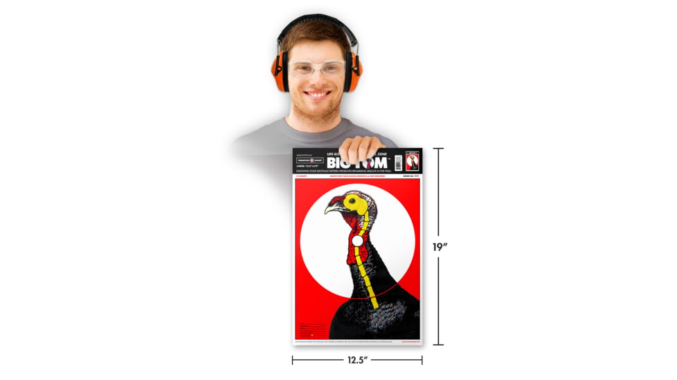 Thompson Target Life-Size Turkey Paper Hunting Targets 12.5x19, 30 Pack, Red, Large, 7777-30