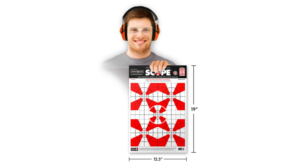 Thompson Target Scope Alignment/Sight-In 12.5x19 Paper Shooting Targets, 30 Pack, Red, Large, 3333-30