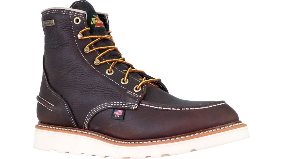 Thorogood 1957 6in Moc Toe Waterproof Non-Safety, Briar Pit Stop, 14D, 814-3600-14D