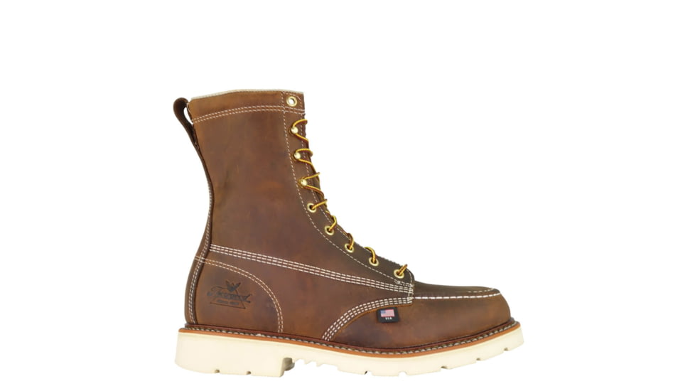 Thorogood Mens American Heritage MAXwear 90 8in Moc Safety Toe, Brown, 7/2E 804-4378-7-2E