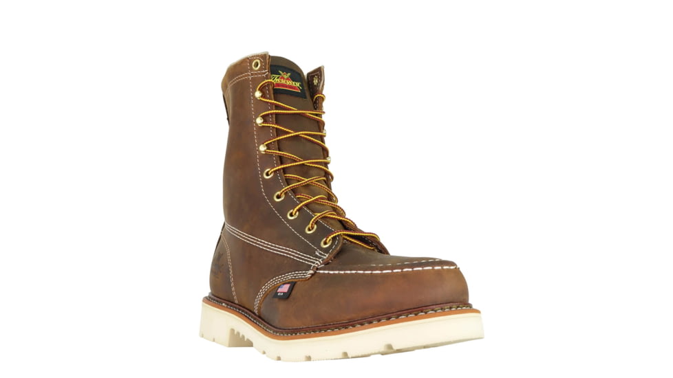 Thorogood Mens American Heritage MAXwear 90 8in Moc Safety Toe, Brown, 7/2E 804-4378-7-2E