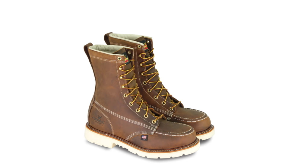 Thorogood Mens American Heritage MAXwear 90 8in Moc Safety Toe, Brown, 7/2E 804-4378-7-2E