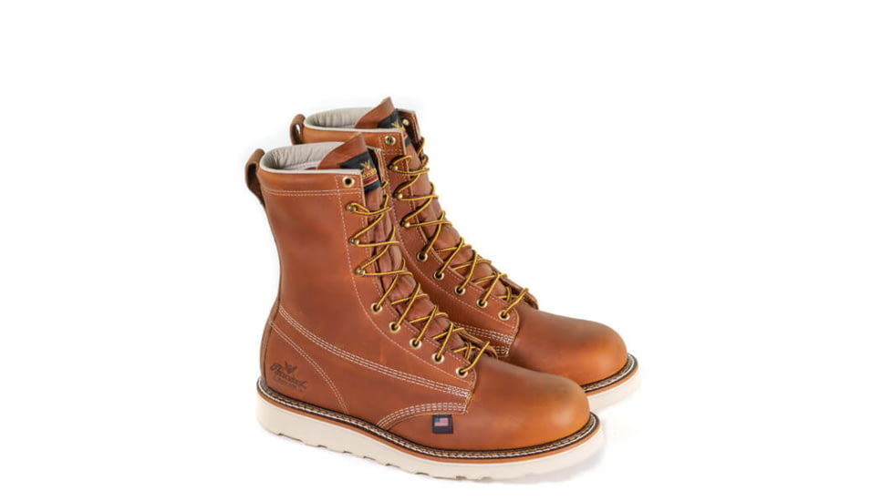 Thorogood American Heritage 8in MaxWear Wedge Work Boots - Mens, Brown, 10.5/B 814-4364-10.5-B