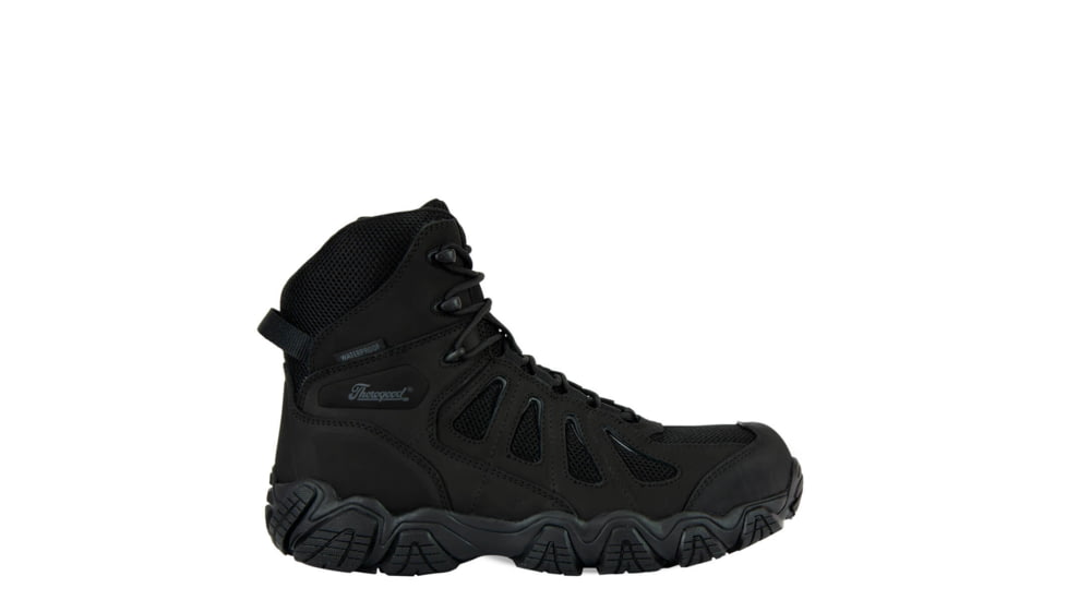 Thorogood Crosstrex Side Zip BBP Waterproof 6in Hiker Shoes - Mens, Black, 13, Width, 834-6295 13 W
