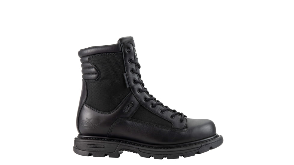 Thorogood GENflex2 8in Side Zip Trooper Waterproof Boot, Black, 10.5/W 834-7991-10.5-W