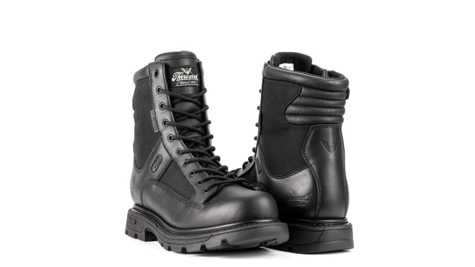 Thorogood GENflex2 8in Side Zip Trooper Waterproof Boot, Black, 10.5/W 834-7991-10.5-W