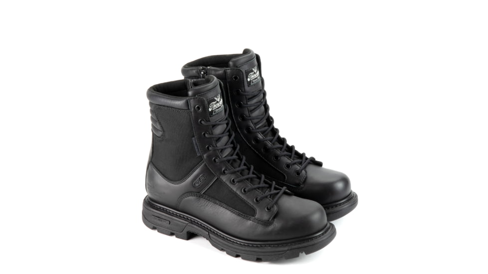 Thorogood GENflex2 8in Side Zip Trooper Waterproof Boot, Black, 10.5/W 834-7991-10.5-W