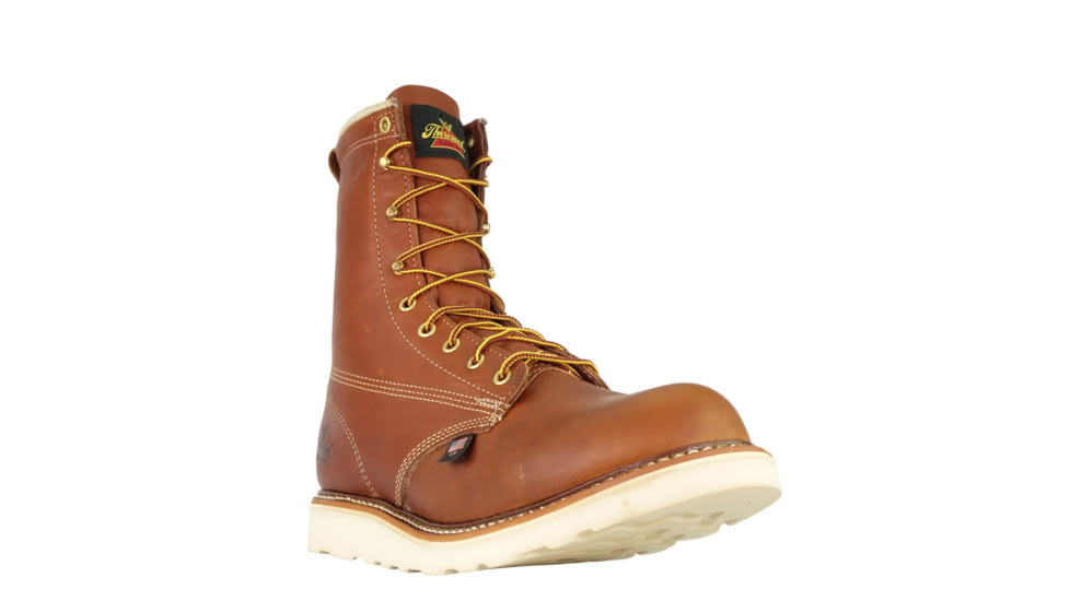 Thorogood Mens American Heritage Wedge 8in Plain Safety Toe, Brown, 10.5/2E 804-4364-10.5-2E