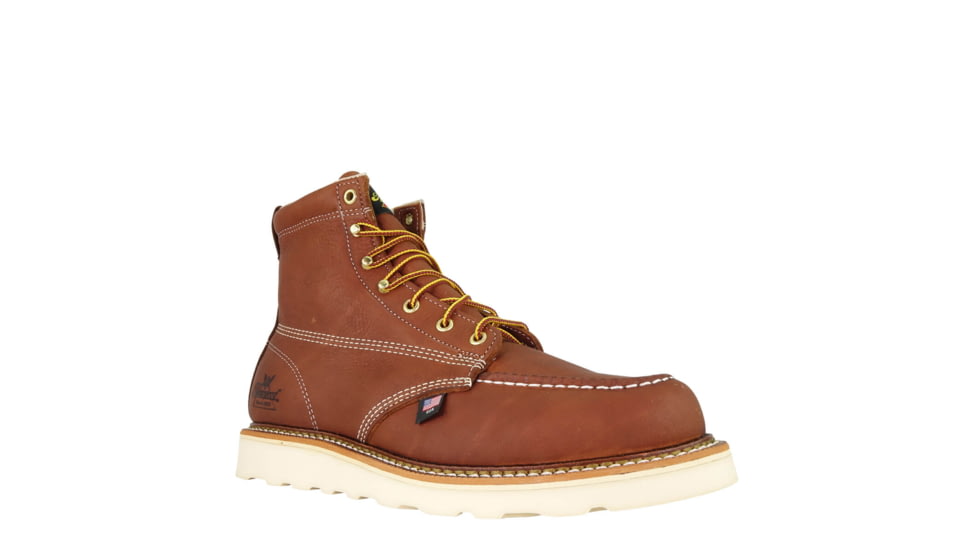 Thorogood Mens American Heritage Wedges 6in Moc Toe, Brown, 10/B 814-4200-10-B