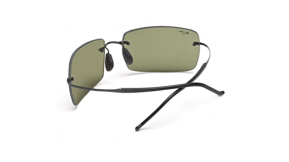 Maui Jim Thousand Peaks Sunglasses w/ Gloss Black Frame and Maui HT Lenses - HT517-02, Back View