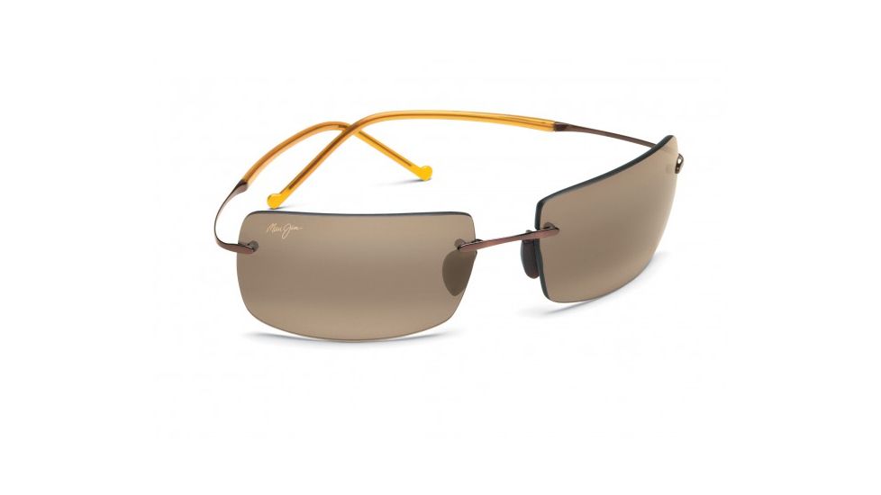 Maui Jim Thousand Peaks Sunglasses w/ Amber Frame and HCL Bronze Lenses - H517-21, Quarter View