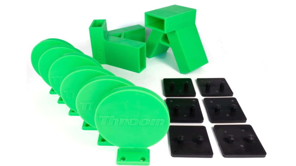 Throom Targets Bounceback Plate Rack 6in Round Target Kit, Green, 11006-0116