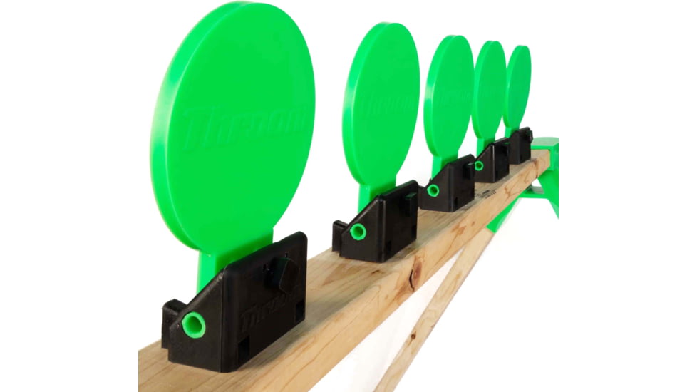 Throom Targets Knockdown Plate Rack 6in Round Target Kit, Green, 11069-0116