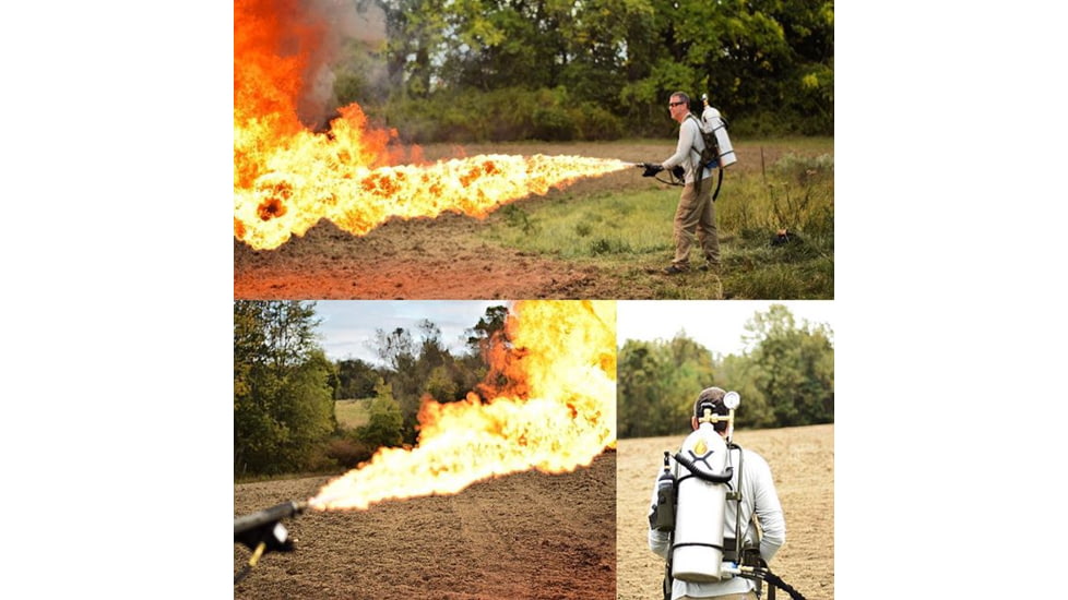 Throwflame X15 Flamethrower, Brushed Aluminum, TF-X15BA