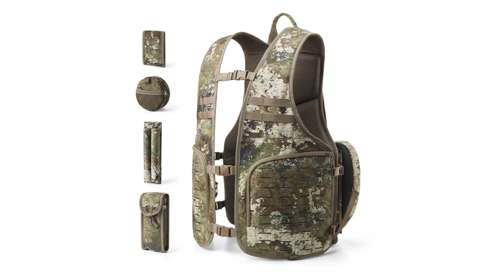 Tidewe FlexGrid Turkey Vest Modular Lightweight Turkey Hunting Seat Vest Magnetic Silent Pockets for Mobile Hunters, TVA001-TH-OSTE