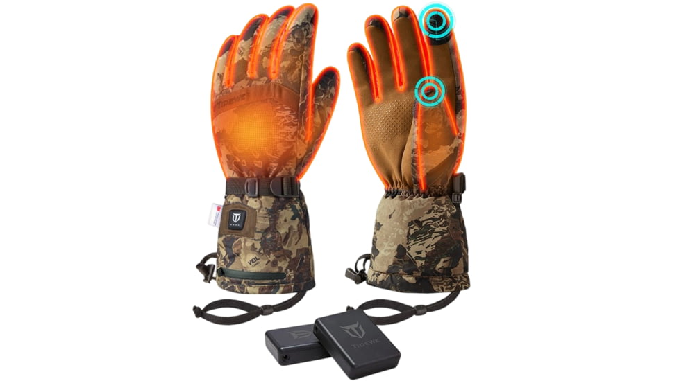 Tidewe Heated Insulated Hunting Gloves, HG003-BKM-TE
