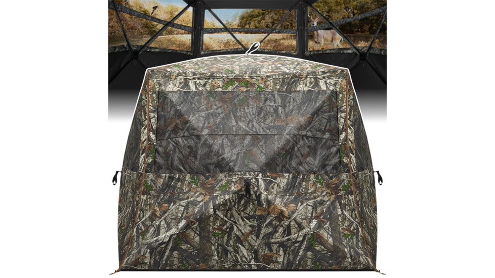 Tidewe OptiGuard360 See-Through Low Hub 3-Person Wide Bottom Ground Blind Deer Hunting, BL018-NG-HL-TE