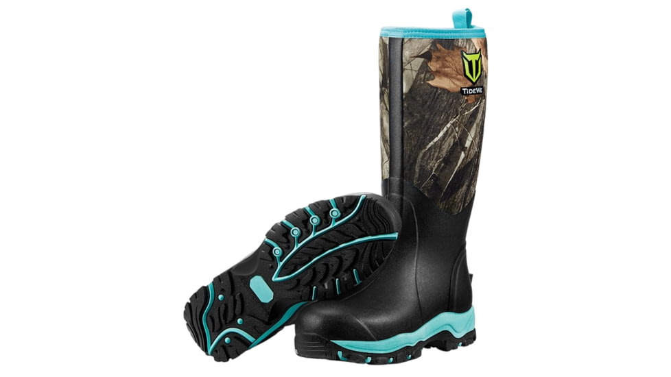 Tidewe TideWe Hunting Boots for Women 15" Light Teal Blue, BT007-NGGN-11