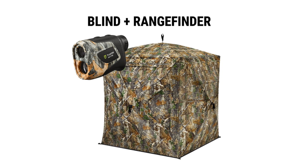 Tidewe VisX/VisMax 270 Degree 3 Full Panels See Through Hunting Blind and Rangefinder Bundle, BL001-CG-V3-OSTE-HGR001-LF7-TE