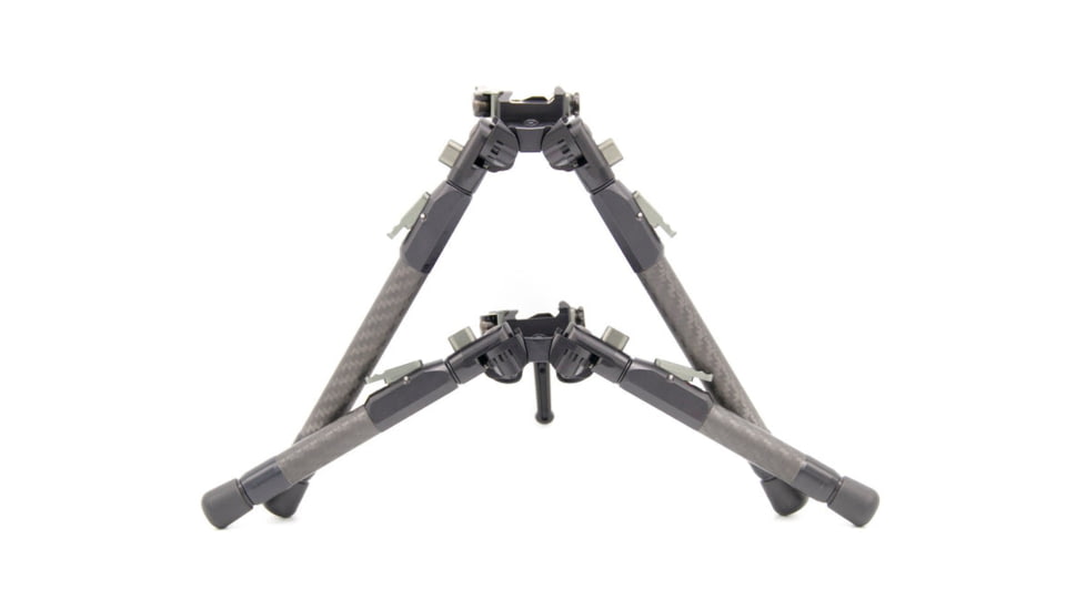 Tier One Atac Bipod - Carbon QD Picatinny Tilt Only 9in, Grey, T1ATACC-LTPIC