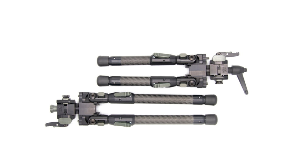 Tier One Atac Bipod - Carbon QD Picatinny Tilt Only 9in, Grey, T1ATACC-LTPIC