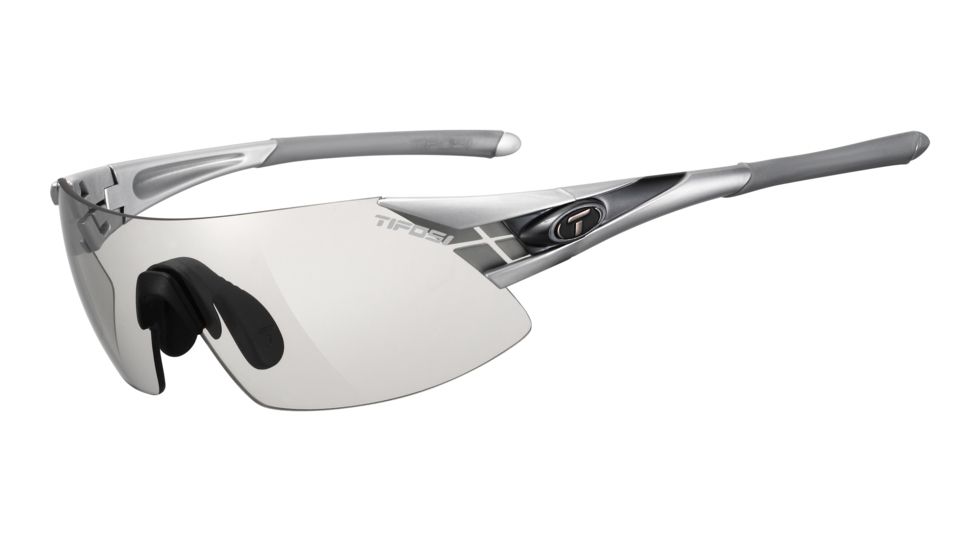 Tifosi Optics Asian Podium XC Sunglasses - Silver/Gun Frame Asian Fit w/Light Night Fototec Lens 1150306531