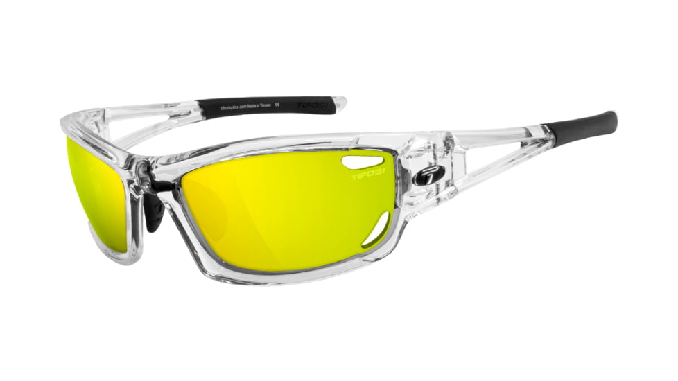 Tifosi Optics Dolomite 2.0 Sunglasses - Crystal Clear Frame w/Clarion Yellow,AC Red and Clear Lens 1020105327